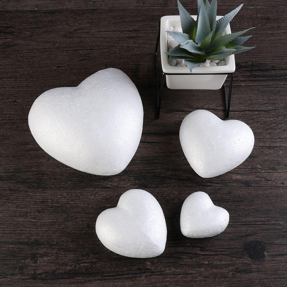6/8.5/10/15cm Heart Foam Mould White Craft Balls Styrofoam Modelling Polystyrene Wedding Decor DIY Ball Toys Party Decoration