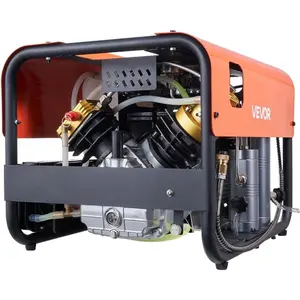 VEVOR PCP Air Compressor, 4500PSI/30Mpa Diving Scuba Tank Air Compressor, Double - Cylinder Auto Stop PCP Diving Compressor with External Water Fan Cooling System for Scuba Tanks, Paintball, Air RifleVEVOR Super Brand Day