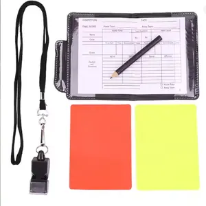 Professional Soccer Referee Whistle Set, Includes Pen Card Holder Case, Ideal for Training Matches Fair Play Sports Equipment