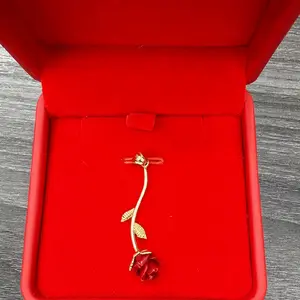 pendant rose 14k