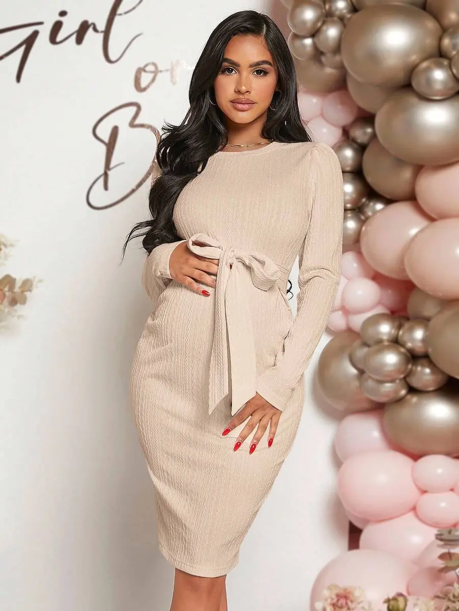 Loomaby Fall Clothes,Autumn Clothes,Maternity Autumn/Winter Clothes Maternity Solid Color Round Neck Twist Fitted Elegant Long Sleeve Dress Beige Maternity Dress Long Sleeve Maternity Dress Maternity Clothes Maternity Outfit - TikTok Shop Loomaby Fall Clothes,Autumn Clothes,Maternity Autumn/Winter Clothes Maternity Solid Color Round Neck Twist Fitted Elegant Long Sleeve Dress Beige Maternity Dress Long Sleeve Maternity Dress Maternity Clothes Maternity Outfit - TikTok Shop