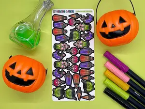 Potion Themed Poisonous Potions Color Sticker Sheet