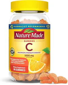 Maximum Strength Dosage Vitamin C 1000mg per Serving, Immune Support Vitamin C Gummies for Adults