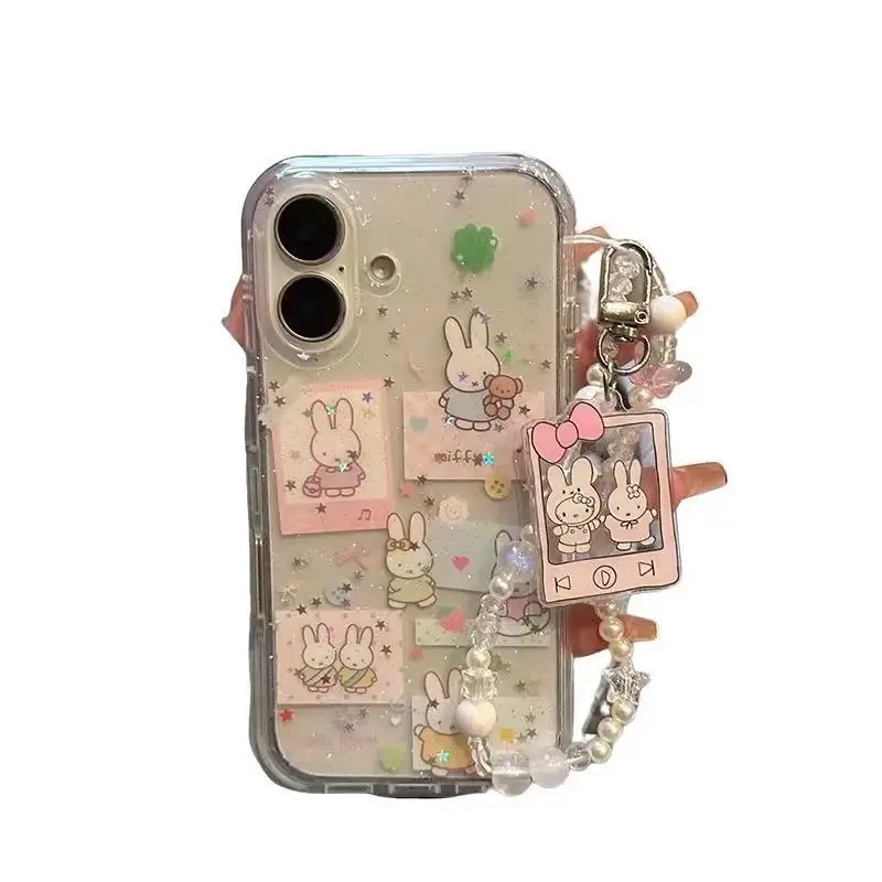 New Cute Cartoon Miffy Rabbit Phone Case for Apple iPhone 17 Pro Max 16 Pro 14 Plus Full Coverage Fun Creative Protective Shell Easy Install Durable Material