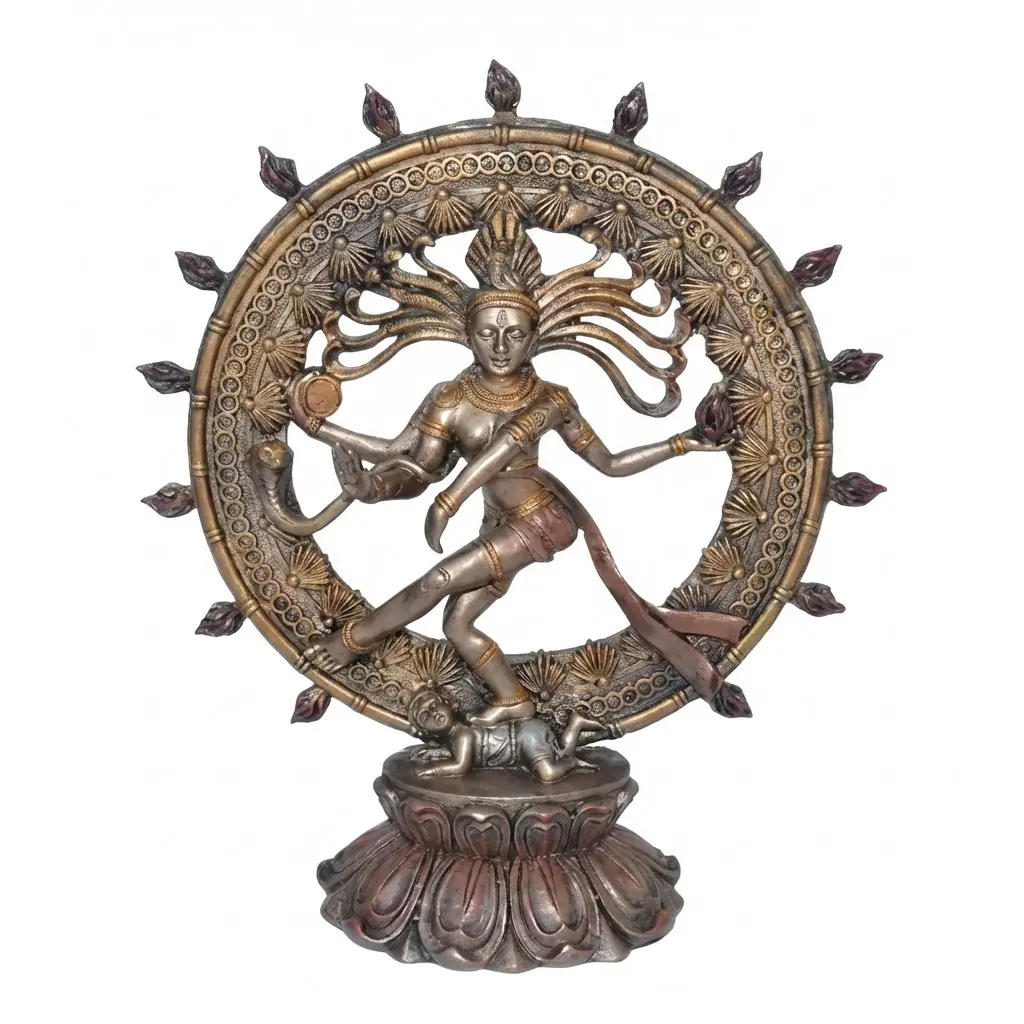 9" Shiva Nataraja — The Cosmic Dancer Bronze Tone Statue