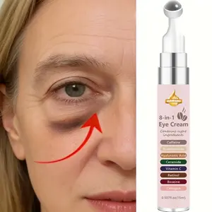 8-In-1 Instant Firming Eye Cream Balm, Contains Caffeine, Niacinamide, Retinol, 15ML, Deep Moisturizing, Hydrating, Long-Lasting 72 Hours, Moisturizer