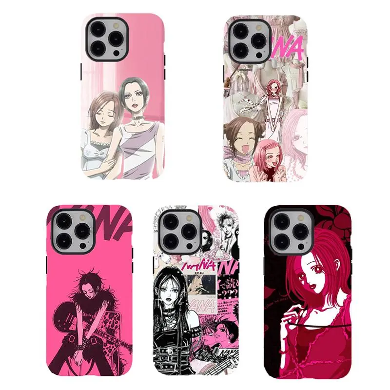 Anime Naaaana Osaki Phone Case,Cool Phone Case,Anime Aesthetic Phone Case,Punk Girl Y2K Vintage Collage Art,For iPhone 17 Pro Max 16 15 14 13 12 11 for Samsung S21 S22 S23 S24 S25 Phone Case,Shockproof Durable Design,Vintage Phone Case,Gifts For Fans