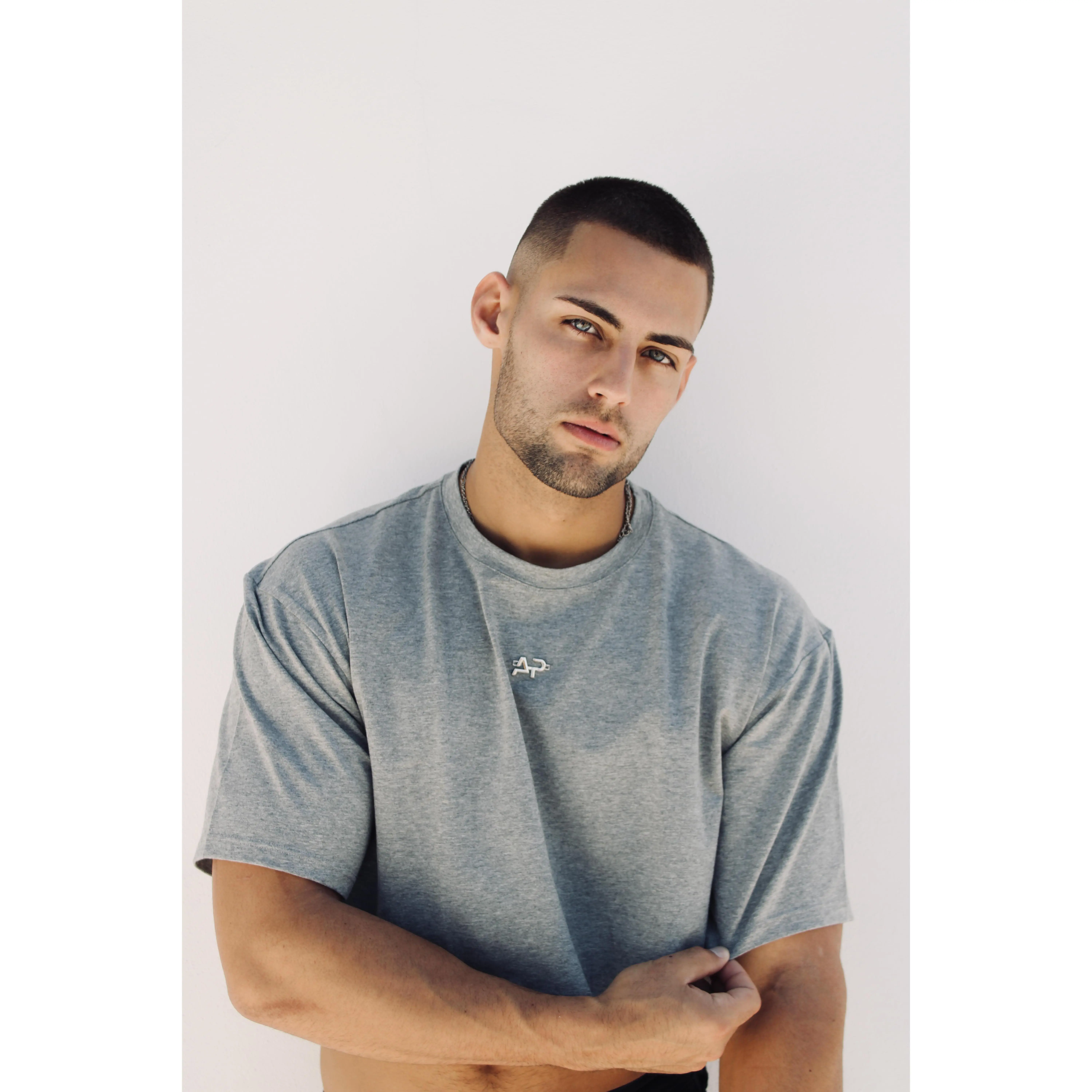 Oversized Crop Top - Gray by Abel P Comfort - TikTok Shop