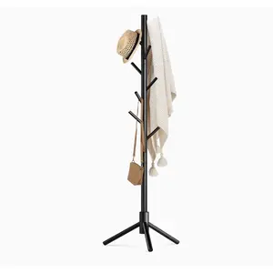 Coat Rack Stand with 8 Hooks Adjustable Coat Standing Tree Easy Assembly for  Coats, Hats, Scarves and Handbags for Entryway, Hallway, Bedroom, Office light weight