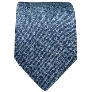 BISSE Necktie - Micro Fabric Men's Tie, Blue Patterned Men's Tie