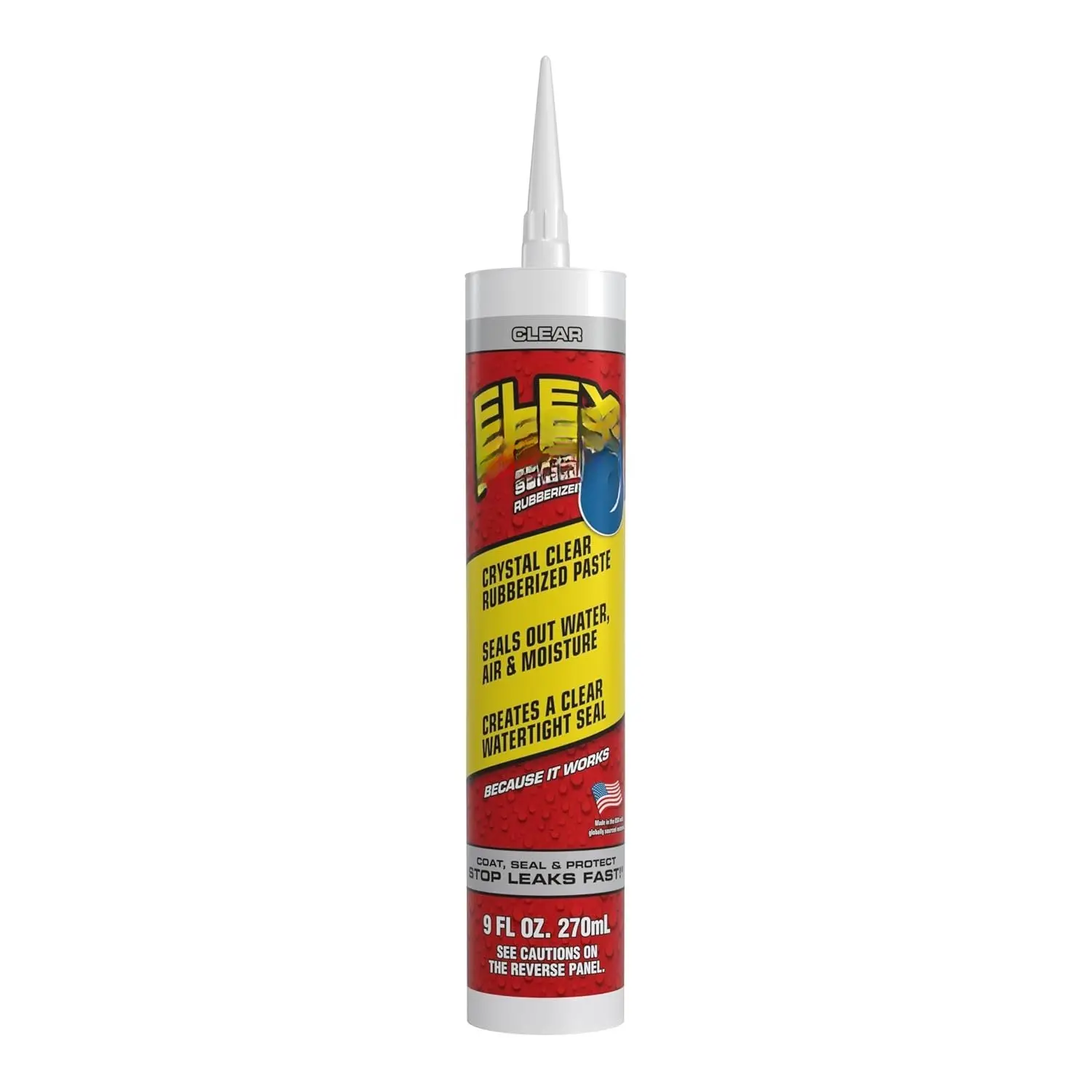 ,  Paintable Putty, Spackle Sealant, Fill Gaps Cracks Holes - Block Out Water and Air - UV Resistant - Walls, Drywall, EPDM, Concrete, Roof, RV Repairs, Clear,