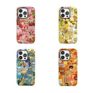Stylish Liquid Silicone Phone Case for iPhone 11/12/13/14/15/16/ProMax,Strawberry Shortcake fans TPU Soft-Shelled Anti-Fall, Non-Yellowing