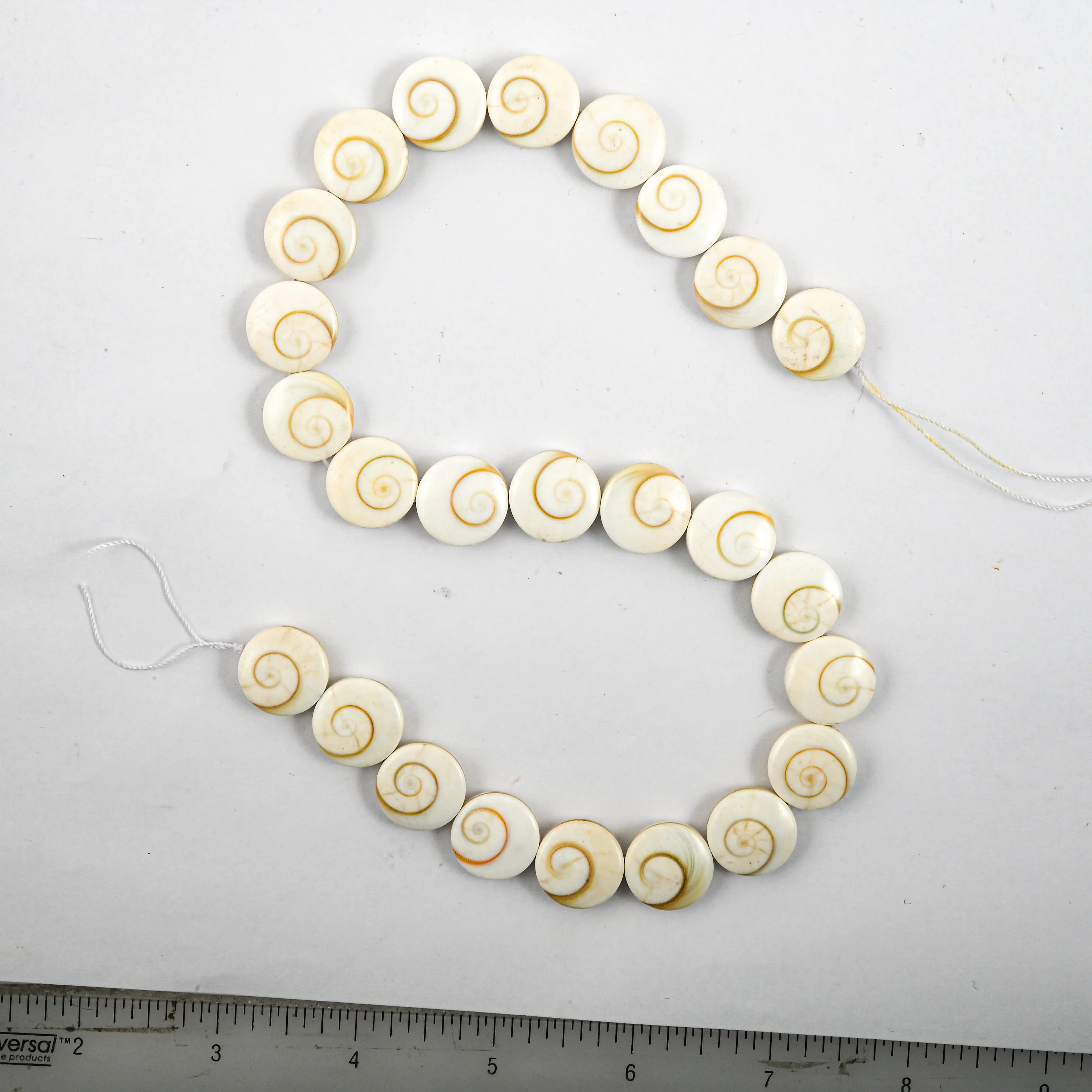 GCS SilverMouth Shell Beaded Strand (15.5 Inches)