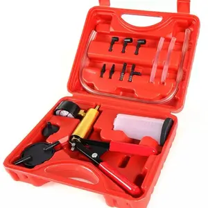 Hand Held Vacuum Pressure Pump Tester Set Brake Fluid Bleeder Bleeding Kit +Box