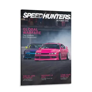 JDM Drift Canvas Wall Art, Speedhunters Inspired Car Poster, Japanese Street Racing Canvas Print, Drift Car Wall Decor, Automotive Room Aesthetic for Bedroom Garage Gaming Setup