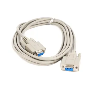 Monoprice 10ft Null Modem DB9 F/F Molded Cable for Serial Communication Crossed Signals Durable Connection