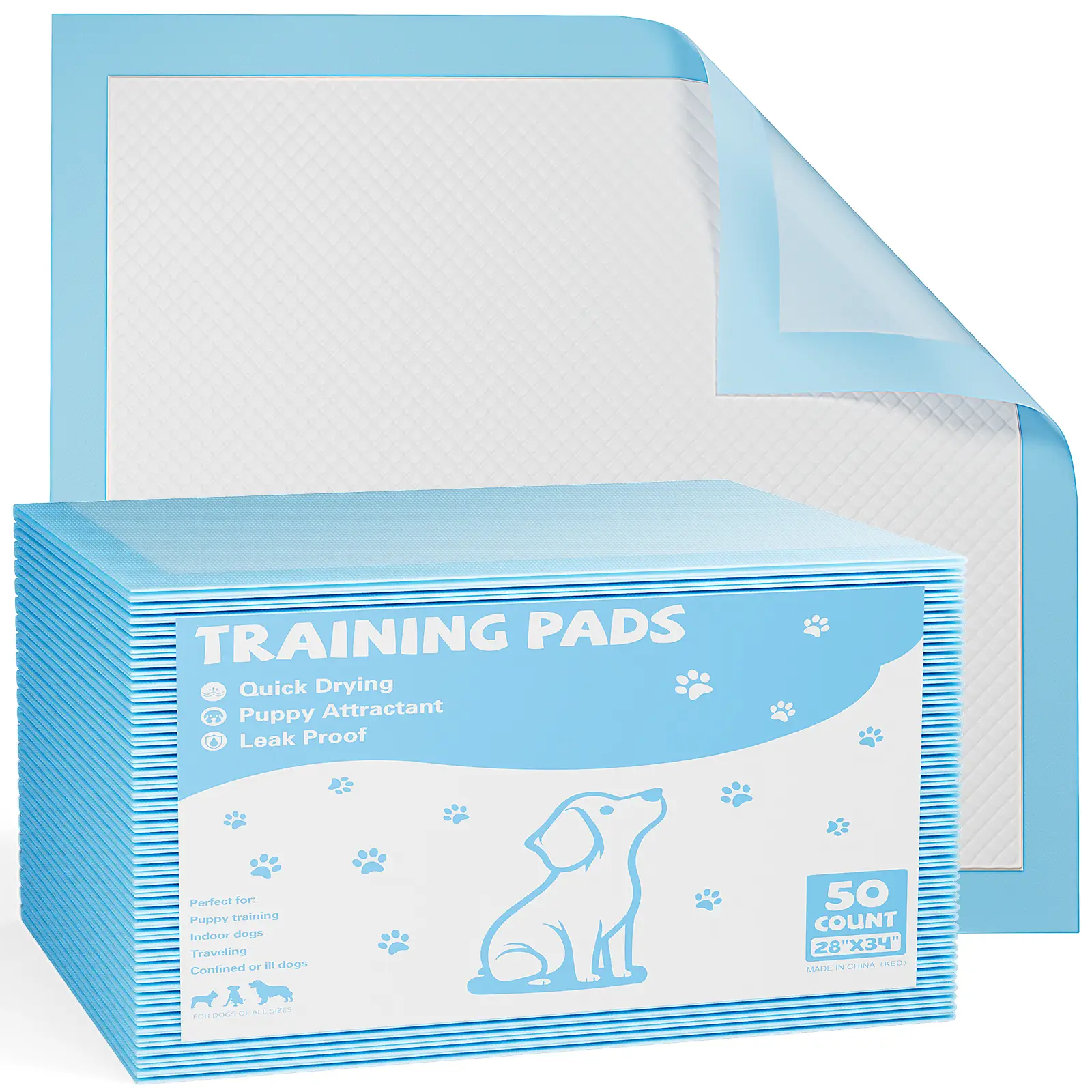 Puppy Pads Dogs Training Pads, Ultra Absorbent Leak-Proof Quick-Drying Pet Pee Pads for Extra Large Dogs Indoor Use dog pads