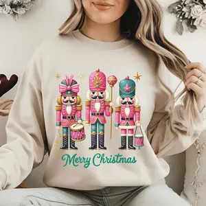 Nutcracker Christmas Crewneck Sweatshirt, New Year Holiday Clothes, Unisex Sweater, Nutcracker Design, Winter Fashion Gift Cotton Fabric