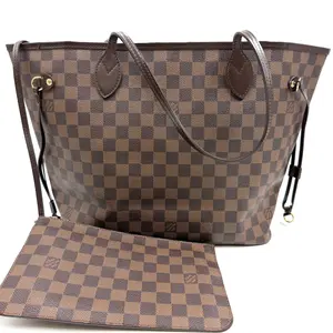 Pre-owned Louis Vuitton AS SHOWN Clutches & Wristlets HZ 2935 Damier Ebene Neverfull MM Tote bag