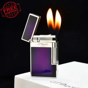 S. T. Dupont ATELIER L2 Lighter Purple Chinese Lacquer Limited Edition No Battery Exclusive Design & Craftsmanship