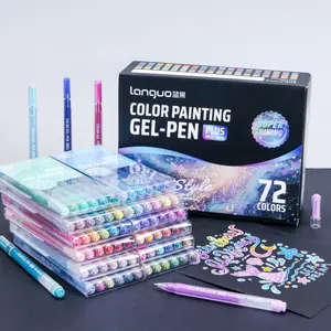 72 Colors Glitter Gel Pens, 1.0mm Fine Tip Large Capacity Colored Drawing Pens Sparkle Paint Pen for DIY Craft Making, Coloring, Doodling, Scrapbooking Supplies, Art Drawing Supplies