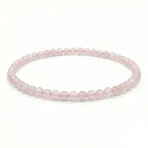 Rose Quartz Bracelet 4mm Mini Bead Self-Love Heart Chakra