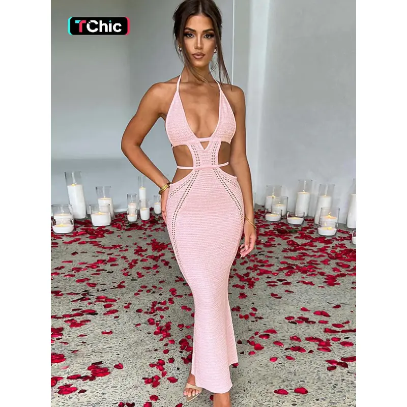 halter neck dresses club - TikTok Shop