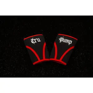 Tru Pump High-Performance Compression Knee Sleeves Black/Red for Athletes & Lifters Enhance Stability & Performance