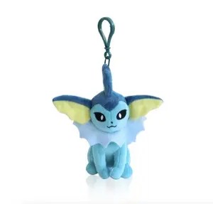 Vaporeon 6" Cute bag charm plush Stylish Accessory Mini Toy Bag Hanger Soft Keychain Clip-On for Bags