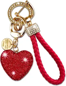 Acrylic Heart Keychain Wristlet, Women's Fashion Accessory for Car Keys, Purse Charms, Handbag Backpack, Keychain For Car Keys