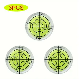 3pcs Circular Bubble Level Bullseye Degree Marked Surface, Round Spirit Levels for Leveling Phonograph, Camera, Turntable, Tripod, Telescope