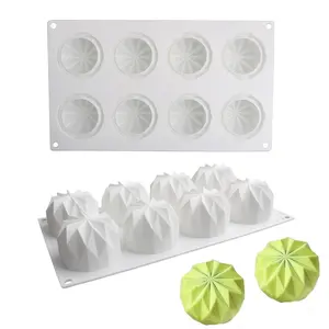 8-Cavity Gemstone Shaped Silicone Mold for Pudding, Mousse & Chocolate - Non-Stick 3D Dessert Baking Tool for Cake Decorating - Perfect for Christmas, Easter, Valentine's Day & More, Cake Decorating Supplies, Chocolate Dessert Mold