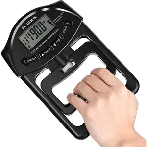 Digital Grip Strength Measurement Hand Dynamometer Auto Capturing Electronic Grip Power 198Lbs Black