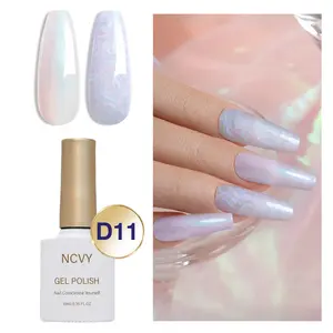 NCVY Pearl Glitter Gel Nail Polish, 10ml/0.35oz Nail Polish. Long-lasting, removable UV/LED gel polish with rich, vibrant color. Easy for beginners to use, perfect for DIY nail art at home. An ideal gift for spring and summer. HEMA-Free.