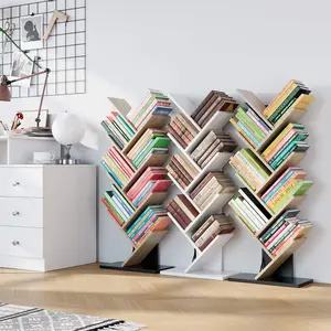 Wooden Tree Bookshelf for School and Home Reading