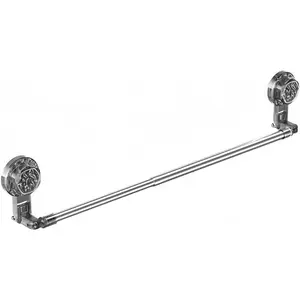 Suction Cup Towel Rack for Bathroom - 24" Rustproof Towel Holder, Sturdy Towel Bar Wall Mounted, Space-Saving Towel Hanger, Bathroom Accessories, Home Decor, Apparment Essentials