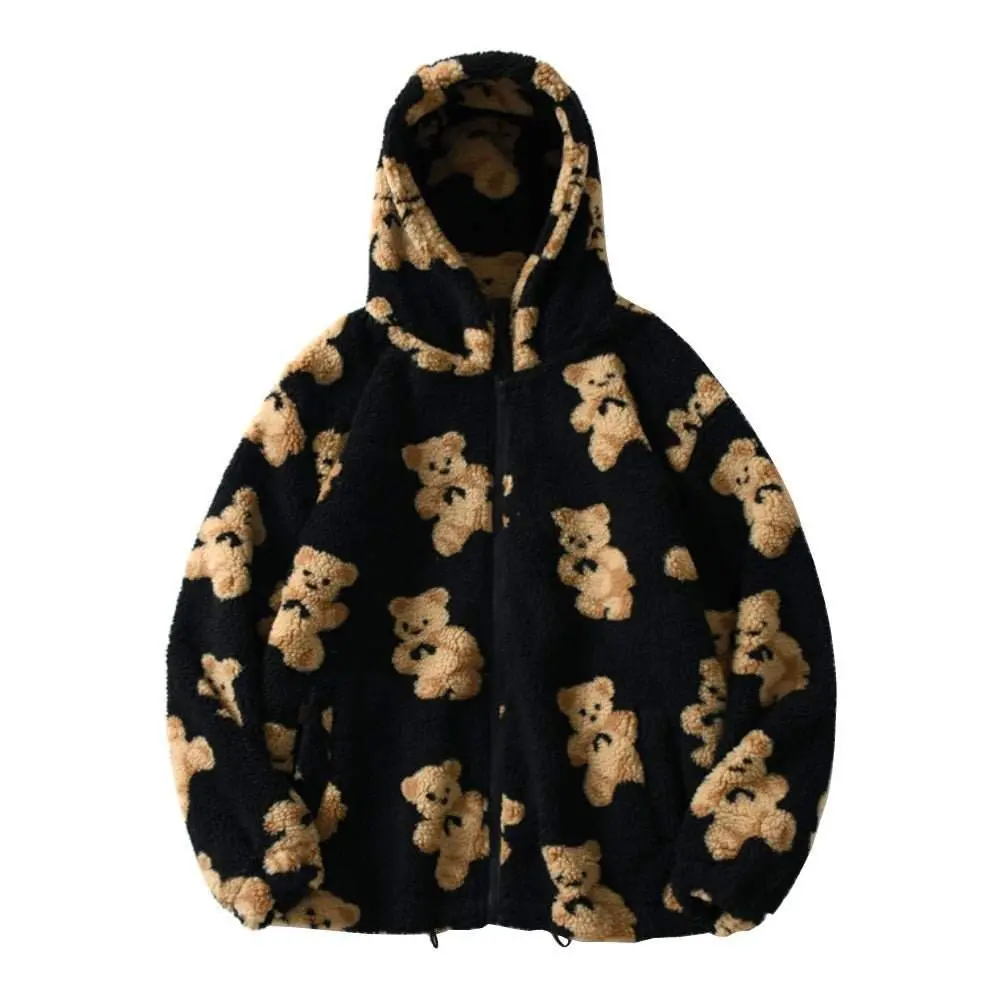 Fuzzy Bear Fleece Hoodie Pullover