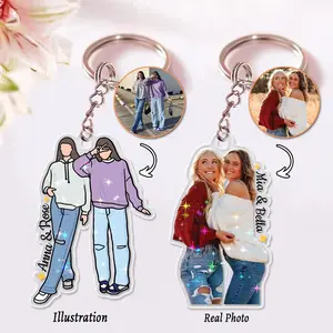[NEW] Custom Photo Keychain for Besties, Couples, Custom Photo Keychain, Gift For Besties, Valentines Day Gifts