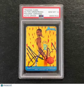 2006-07 Bowman Basketball #159 Hilton Armstrong Signed Card AUTO 10 PSA/DNA Slab