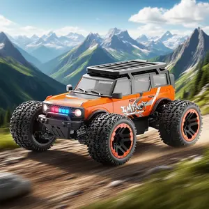 All Terrain Remote Control Car, Waterproof Off-Road Truck, High Speed 40km/h, LED Lights, Rc370 Motor, Suitable for Beginners