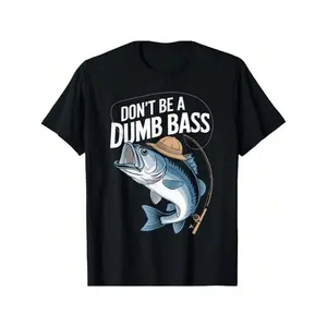 Bass Fishing Graphic T Shirt with Clever Angler Humor, Lightweight Casual Tee for Fishing Trips, Lake Weekends, Outdoor Adventures and Relaxed Streetwear