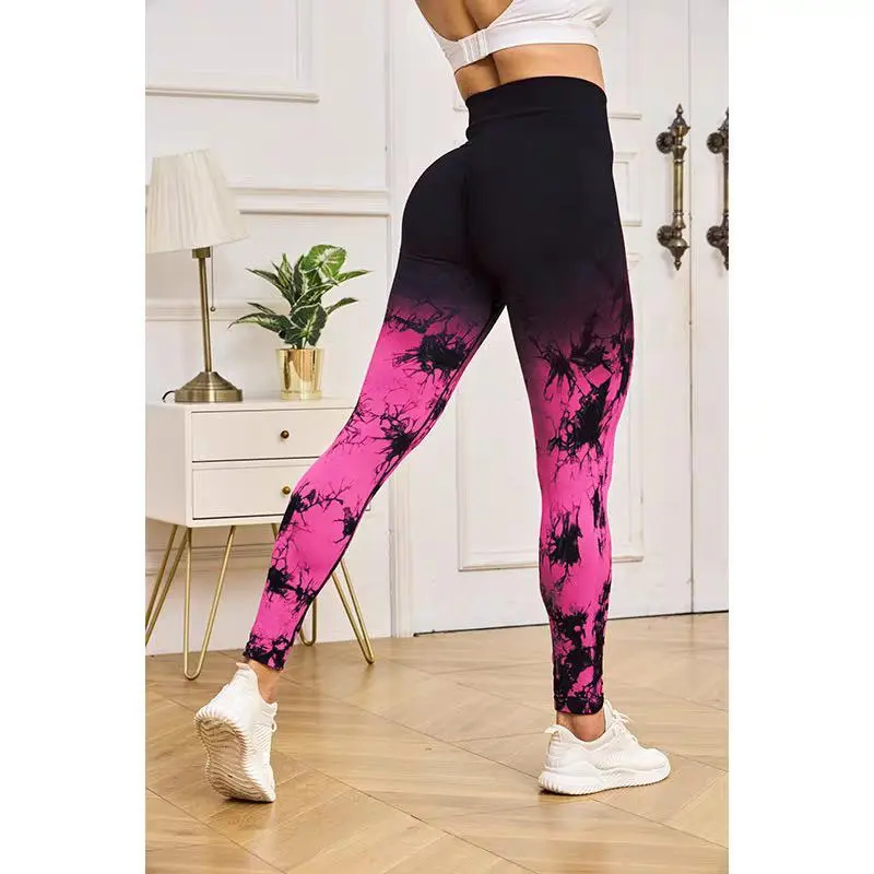 Black & Pink Tie Dye Legging