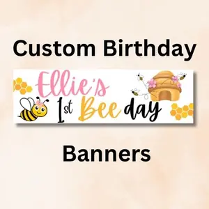 Custom Birthday Banners - Personalized Vinyl & Paper Designs for Special Occasions with Letters Pattern - Perfect for Birthdays, Graduations, and Holidays