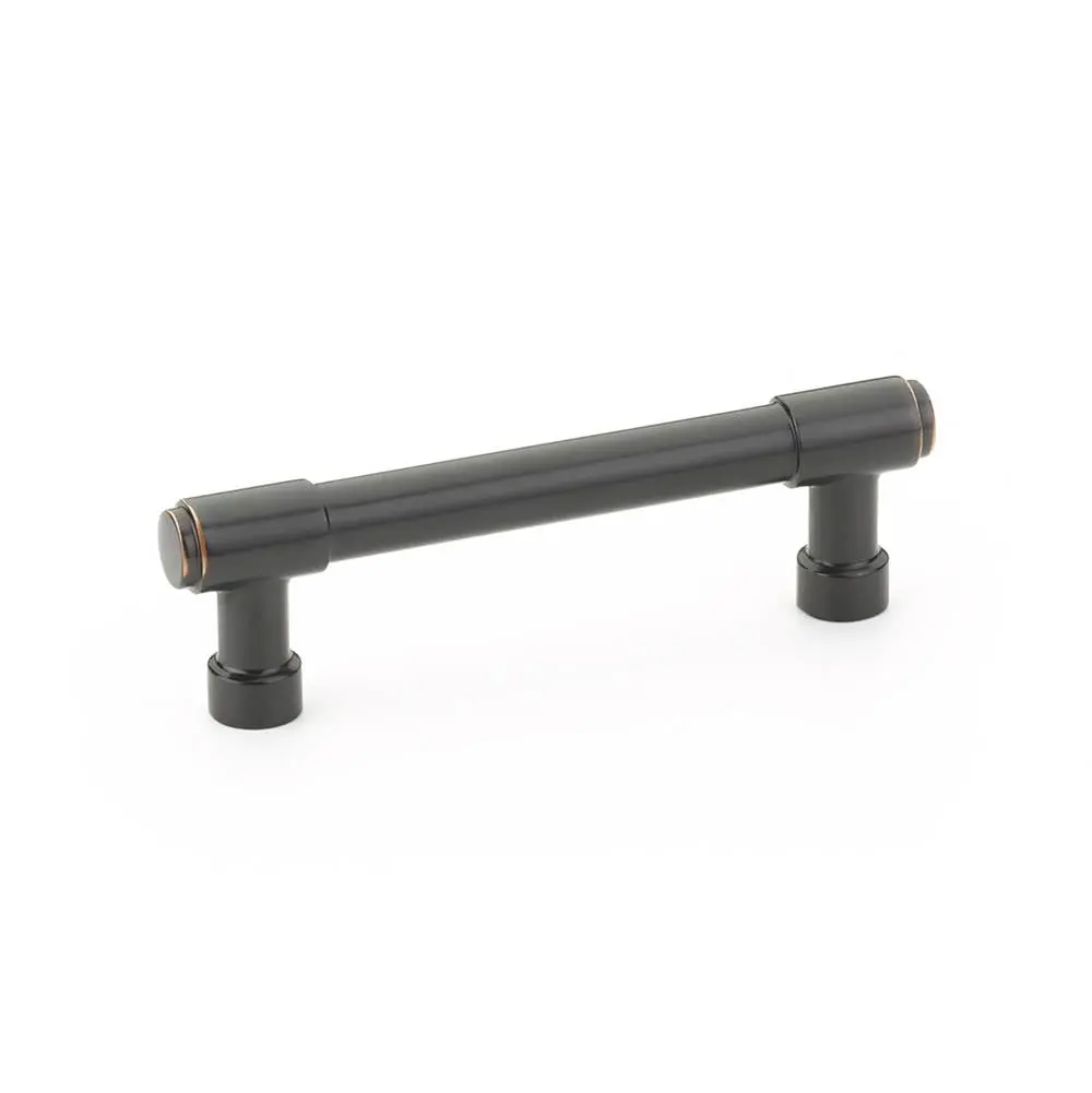 Emtek 86692US10B 12 in. C-C US10B Jasper Finish Single Pull, Industrial Modern Cabinet Pull for Modern Cabinets