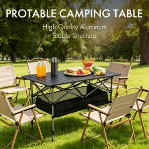 Lightweight Foldable Portable Table - Home Supplies Utility Rack for Outdoor Camping, Beach Activities, Lightweight Foldable Table