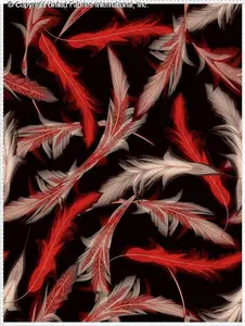 Chiffon Printed Nidawi Feather Woven Fabric by the Yard Sheer Feather Print Dress Fabric Sewing Apparel Light Weight Elegant Chiffon Top Skirt