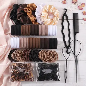 1109 Pcs Ultimate Hair Accessories Set – Includes Cotton Seamless Elastics, Scrunchies & Hair Styling Tools | For Women, Girls, Teens | Daily Use & Travel Ready