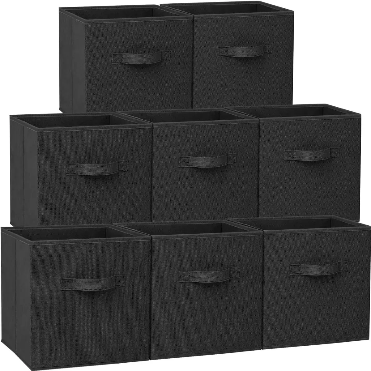 Storage Cubes - 11 Inch Heavy Duty Fabric Closet Bins for Shelves, Cube Organizer - 1/2/4 Pack Collapsible Storage Boxes Decorative Storage Bins Baskets for Organizing Clothes Blankets Toys, Durable Bedroom Storage Organizer, Foldable Storage Bins