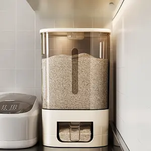 [Rice Bucket Storage Container] 1pc Rice Bucket Household Sealed and Moisture-proof Flour Storage Bucket Rice Jar Storage Container Rice Box Flour, Grains, Beans, Pet Food, Cat Food, Dog Food, Storage Bins for Home Organization Grain Dispenser