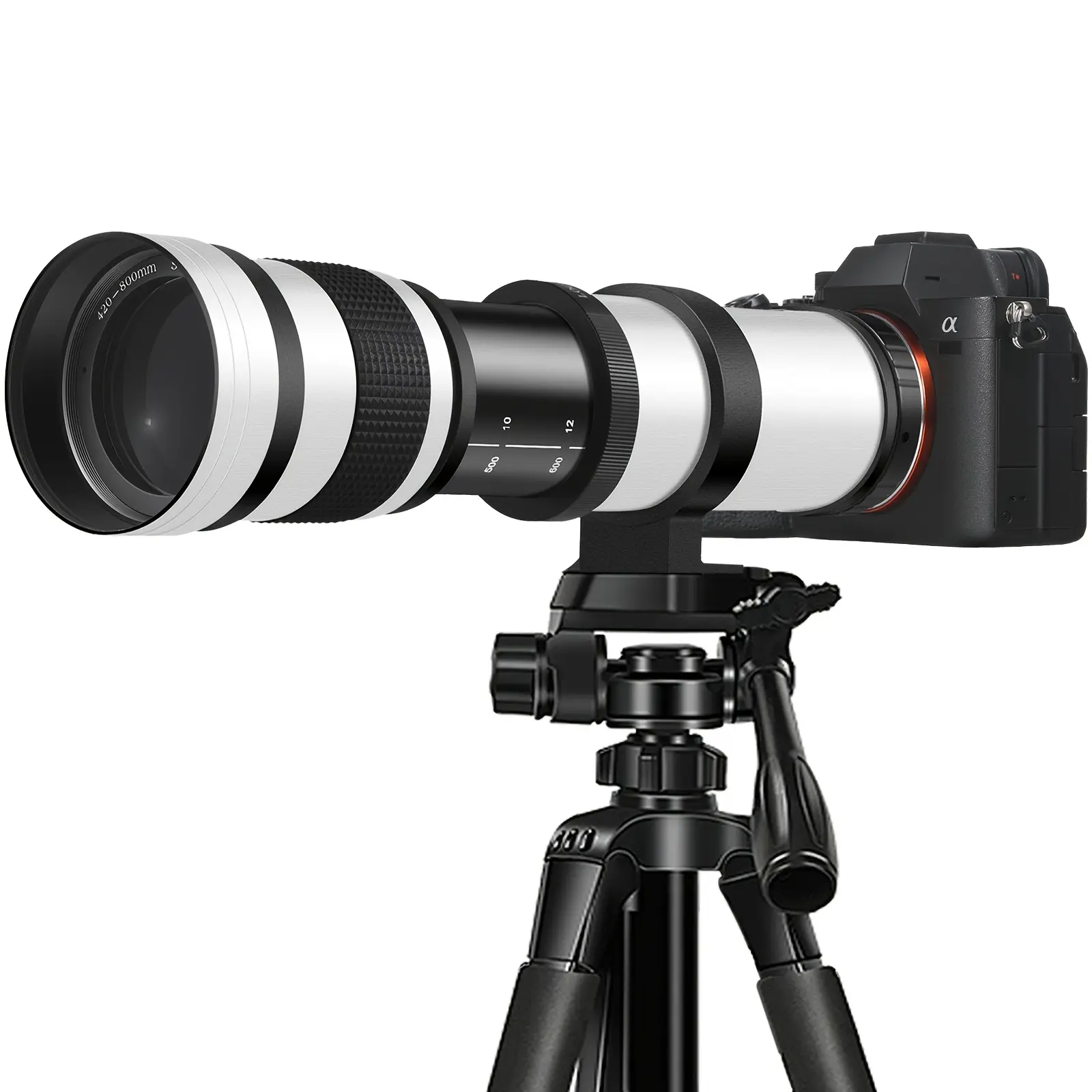 67mm Pure Manual Lens, 420-800mm F8.3-16 Optical Zoom Telephoto Lens for Canon DSLR, Heavy-Duty Expansion Zoom, High-Power Photography Gear with T-Mount Adapter, Ideal for Wildlife Photography, Camera Lenses